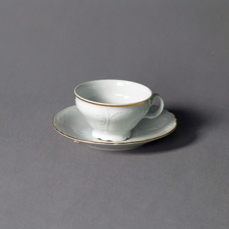 Cup 205 ml with a saucer of 155 mm low bernadotte, decor "Golden Gold"-2