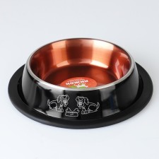 A bowl with a non -slip base decorative color, 230 ml, black
