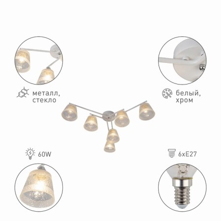 Rivoli Constance 3155-306 6he27, 60W chandelier-4