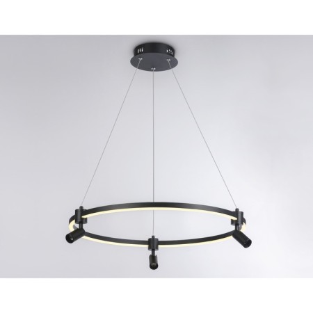 Suspended controlled LED lamp Ambrella Light, Linetech, FL5293, LED, 54 W, 4050LUM, 3000-6400K, black color black-4