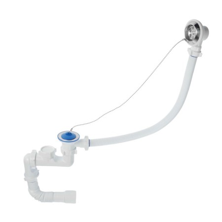 Siphon for the ORIO A-80089 bath, 1 1/2 "x40/50 mm, adjustable, overflow, with corrugated 40x40/50mm