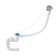Siphon for the ORIO A-80089 bath, 1 1/2 "x40/50 mm, adjustable, overflow, with corrugated 40x40/50mm