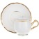 Cup 210 ml with a saucer of 145 mm Tulip, decor "Snowthrough tulip, golden holders"