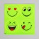 Reflective stickers "Smiley", d = 5 cm, 4 pcs on the sheet, yellow color