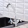 Kitchen mixer BOOU BA5333-8F-B723, two-wound, brass, chrome