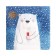 Paper Napkins “White Bear with a gift”, 33x33 cm, set 20 pcs.