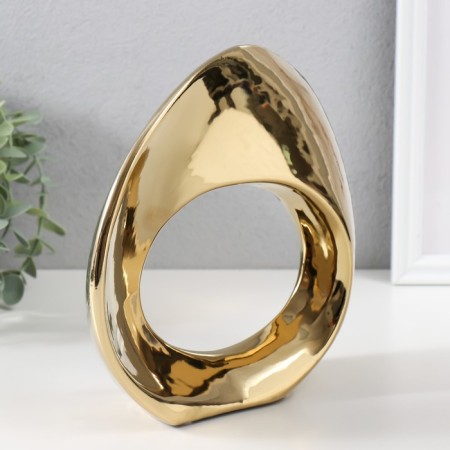 Souvenir Ceramics "Abstraction. Ring" Gold 23x8.5x21.5 cm-1
