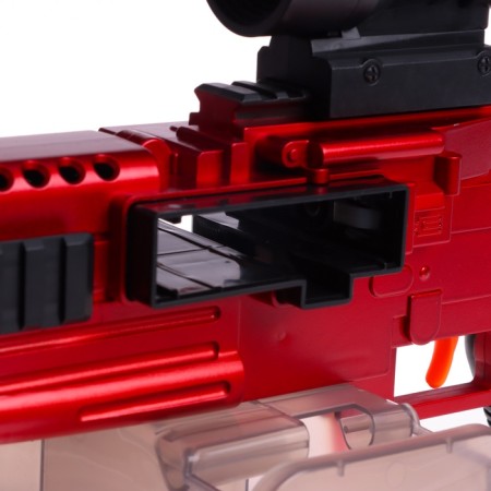 Machine gun "Godzilio", shooting, sleeves fly apart, battery-9