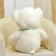 Soft toy "Bear", with a bow, 80 cm, white color
