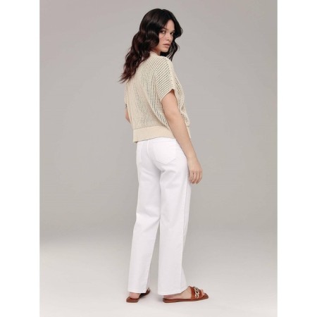 Women's jeans Conte Elegant Wide Leg, size l, color White-4