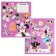 Notebook in a cage 12 sheets, 5 types of mix, cover coated cardboard, Minnie Mouse