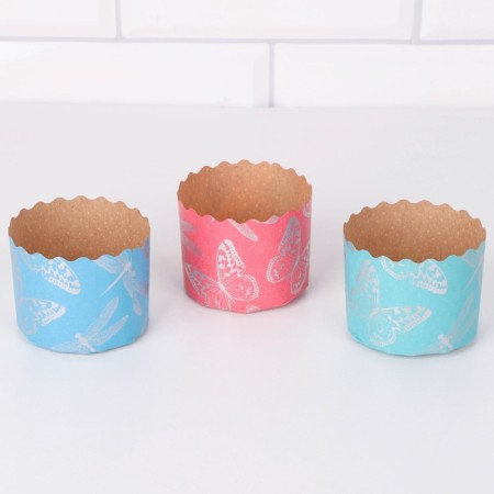 Paper form for the cake "Butterflies and dragonflies" 60 x 45 mm, (packaging 4000 pcs)-1