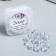 Plastic beads "Flower with blue mean" gloss 20 g 0.6x1.2x1.2 cm