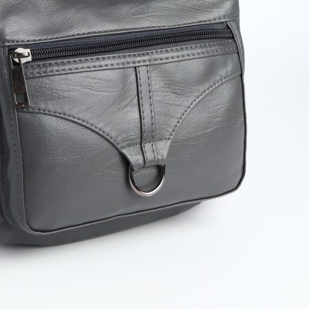 Women's bag with lightning, gray color-3