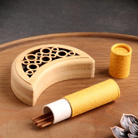 A set of incense with a stand "Month", black