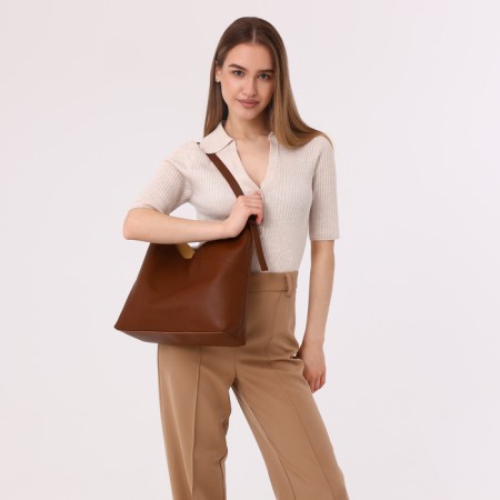 Magnet bag bag, lightning cosmetic bag, brown color-8