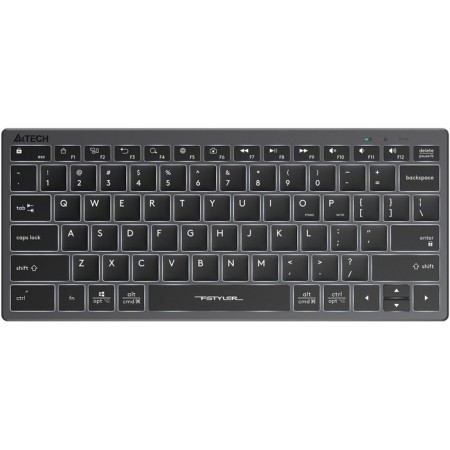 Keyboard A4Tech FSTYLER FX61 Gray USB Slim Led (FX61 Grey)