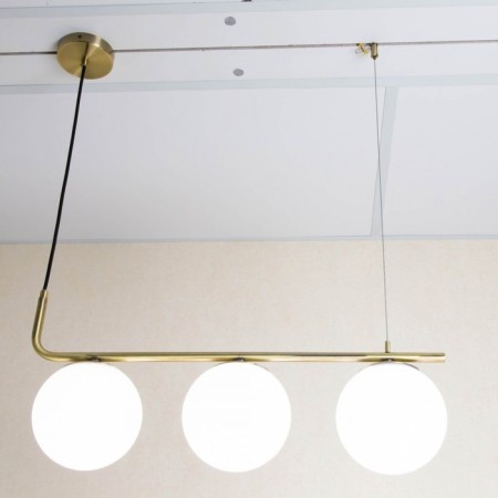 Suspended lamp Citilux "Bremen" CL112133, 60x15x30 cm, 3x40W, E27, brown color-3