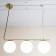 Suspended lamp Citilux "Bremen" CL112133, 60x15x30 cm, 3x40W, E27, brown color