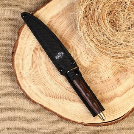 Cutting knife "Scorpio" with a cover, steel - 65x13, handle - wood, 14.5 cm-3
