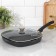 Square Square Granit Ultra, 28 × 28 cm, removable handle, glass cover, anti-stick coating, black color black