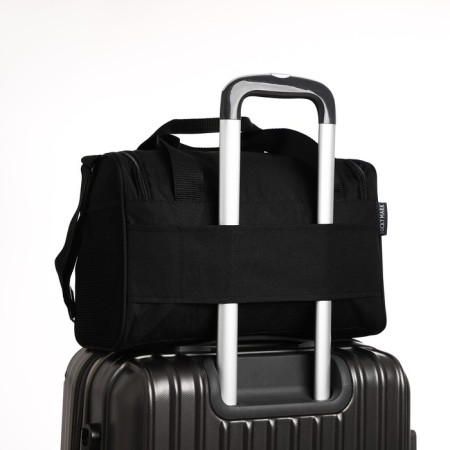 Road bag with lightning, long belt, black color-3