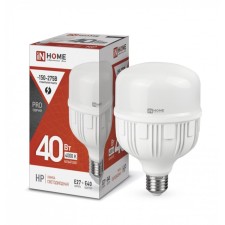 LED lamp In Home Led-Hp-Pro, 40 W, 230 V, E27, E40, 4000 K, 3800 lm, with an adapter