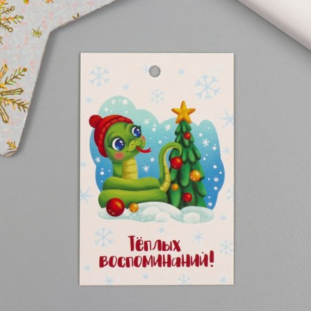 Cardboard tag "Fabulous moments!" set 10 pcs (5 types) 4x6 cm-2