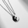 Kulons "Uzolnutini" on Magnet, yin-yang, black and white color in silver, 45 cm