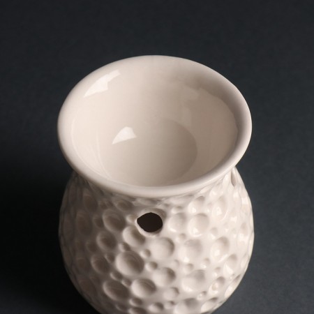 Aroma lamp ceramics "bubbles" white 8.5x8.5x9.5 cm-4