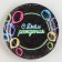 Disposable paper plate "Happy birthday" neon balls, 18 cm