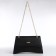 Women's bag made of artificial leather with a valve, 26x16x9 cm, black