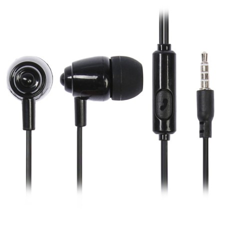 Headphones Krutoff HF-P1, vacuum, microphone, 106 dB, 16 Ohm, 3.5 mm, 1 m, black
