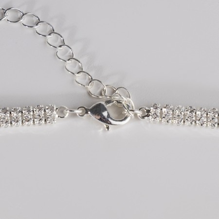 Set 2 objects: earrings, pendant "Elegance" burn, white color in silver, 42 cm-3