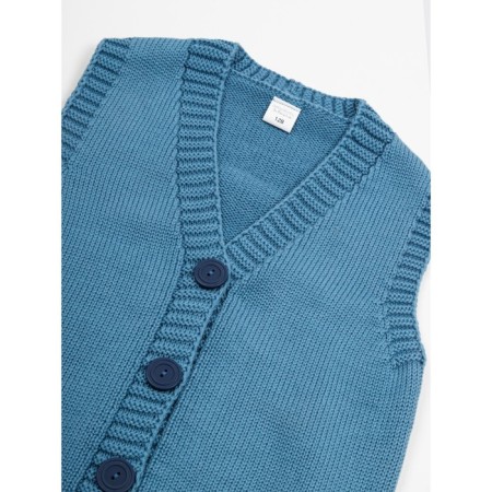 Vest for girl Knit Mild, height 128 cm, blue color-7