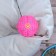 Crooking ball for dogs, hard, 7.5 cm, pink
