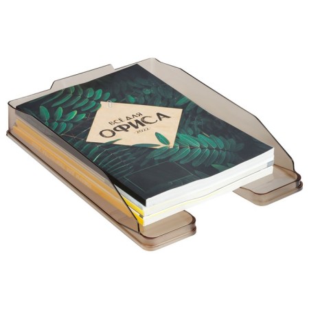 Horizontal "expert" tray, tinted brown-6