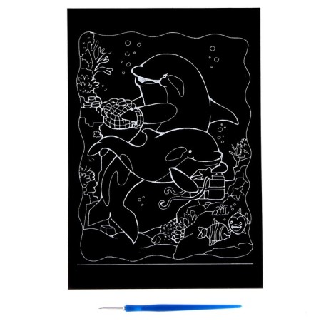 Engraving "dolphins" gold-1