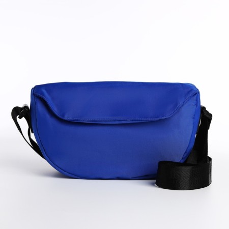 Youth bag with a zipper, blue color-1