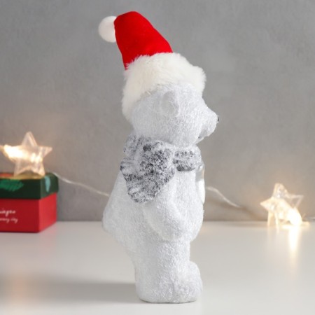 Polystone souvenir "Bear in a cap with a silver star" 29x11x9 cm-1