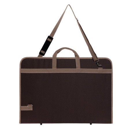 Folder for drawings and drawings A2, 640 x 450 x 30 mm, with handles, textile, estado, with pocket, brown/beige-3