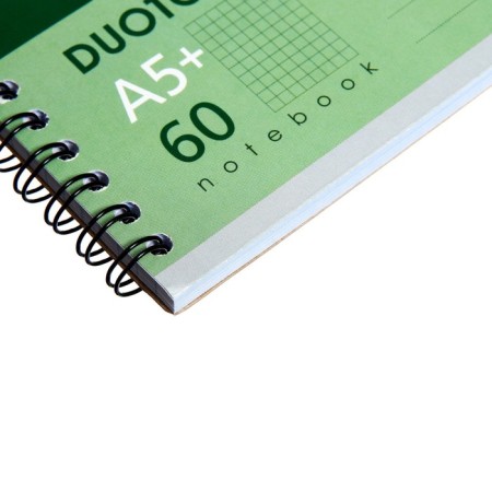 A notebook of 60 sheets in a cage on a spiral Erichkrause Duotone Next, cover coated cardboard, hard substrate, offset unit, white 100%, mix-5