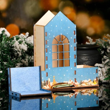 Tea house "Tower of Tower. Winter Fairy Tale", natural, 20 × 20 × 8.6 cm-3
