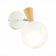 Wall lamp EVOLUCE. Sle220701-01. Catania. 1x40 W, E14, 13x21 cm, white color, light wood