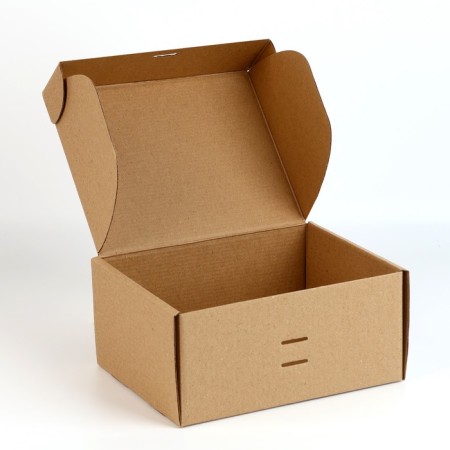 Gift folding box, packaging, “craft, pink tape”, 22 x 16.5 x 10 cm-3