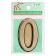 Door number "0", plastic, gold color