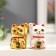 Souvenir ceramics "cat manki-naeko white and gold" set 2 pcs 5x3.3x3 cm