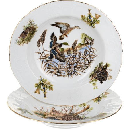Dining Service 6/25 BERNADOTTE, Decor "Hunting Stories", 25 items-8