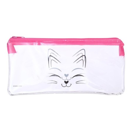 Penal soft 1 compartment, 95 x 205 mm, flat, PVC, calligrata "cat"-3