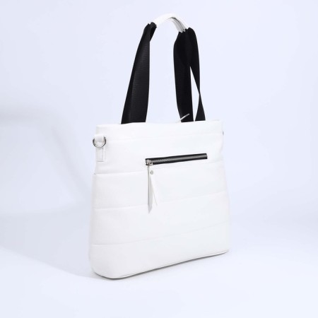 Female bag Textura, chover, large size, white color-1